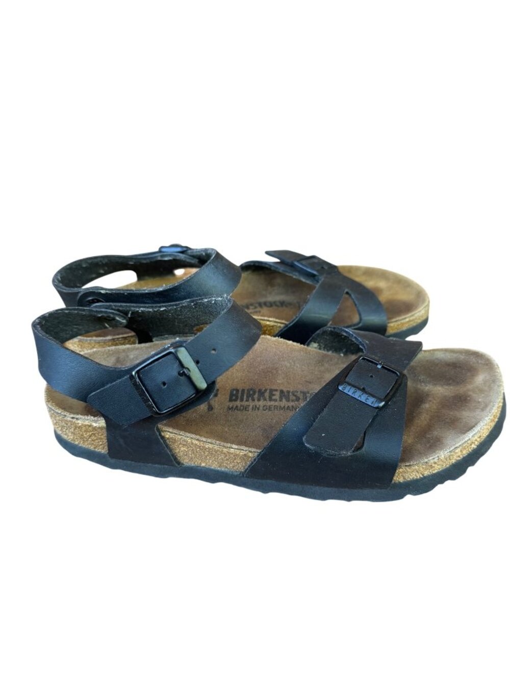 Birkenstock Rio Women's Sandals Size EU 36 US 5 Black Birko-Flor Slingback